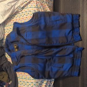 Branded Lion Vintage Vest blue black vintage full zip